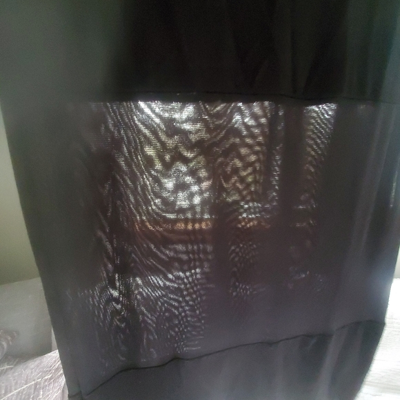 Black Maxi Skirt with Mesh Section - Picture 3 of 5